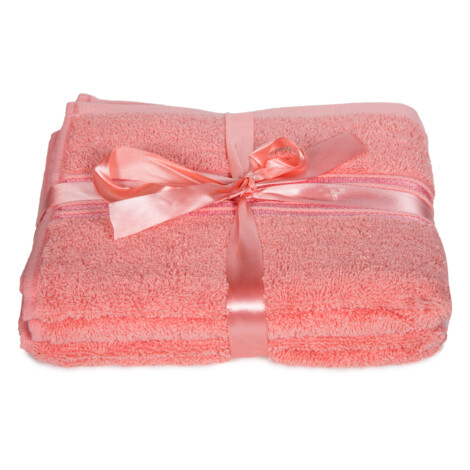 Royale: Plain Hand Towel Set- 2pcs: (41×66)cm, Peach 1