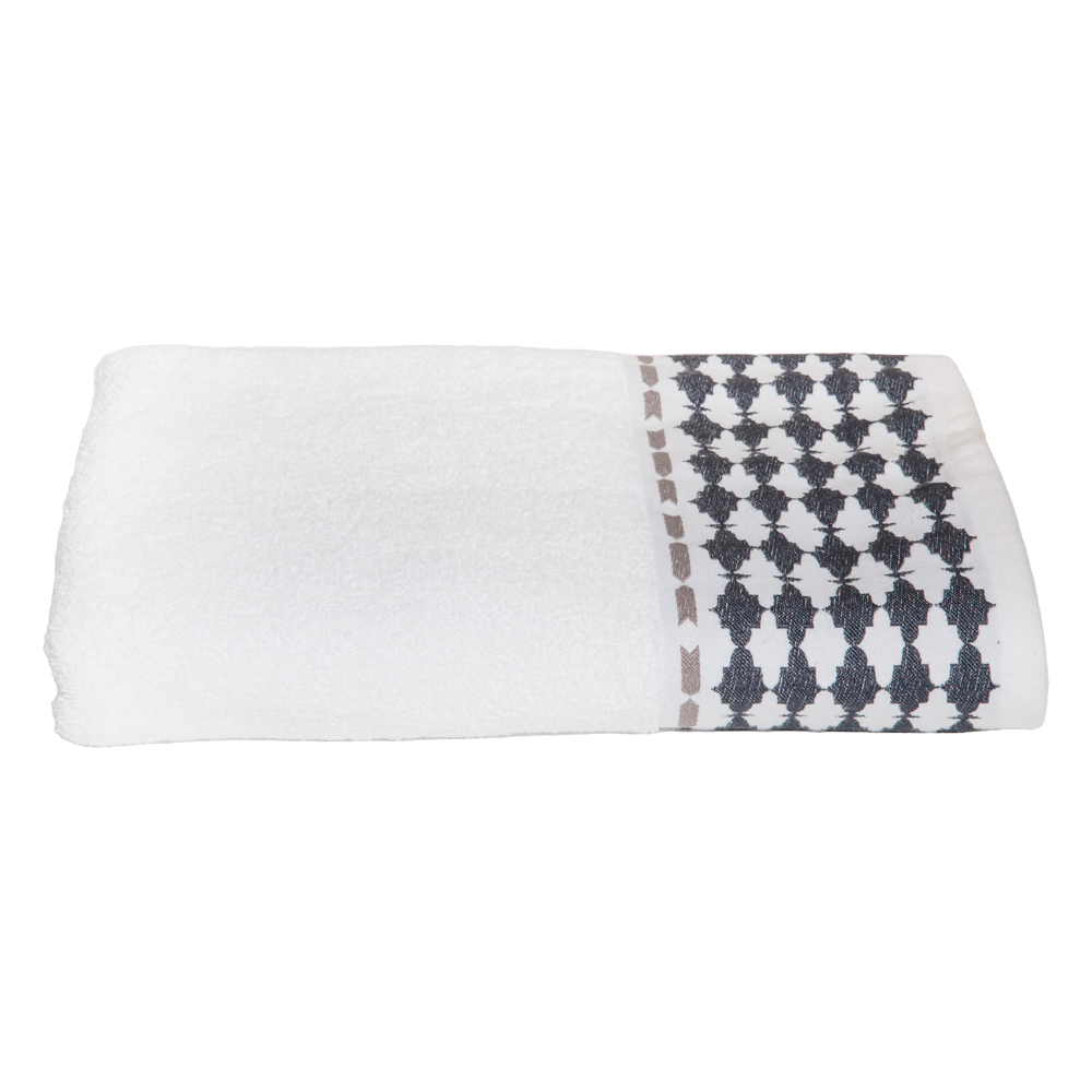 Cannon: Bath Towel, Puzzle Design: (70×140)cm, White 1