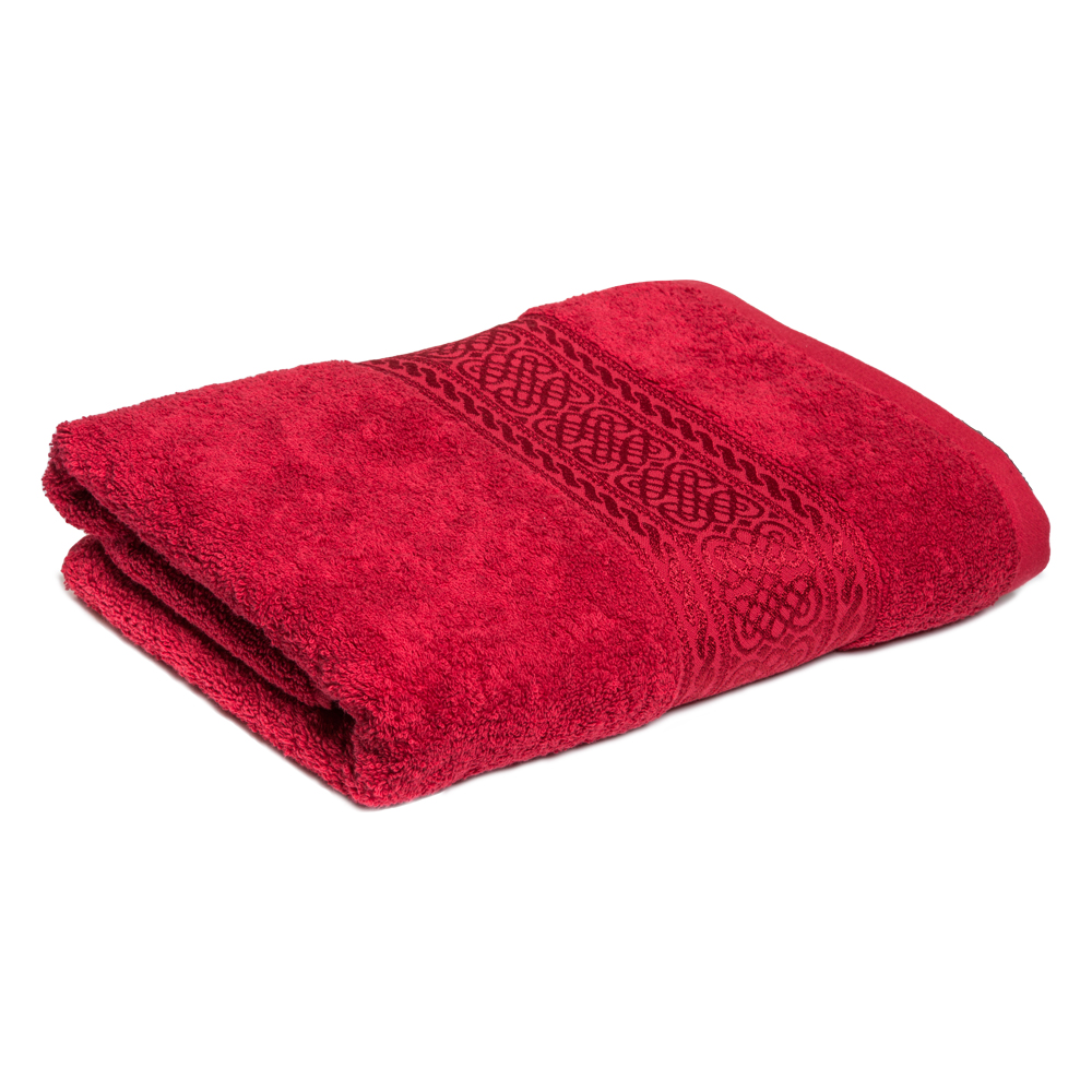 Arabes Bath Towel: (70x140)cm, Burgundy
