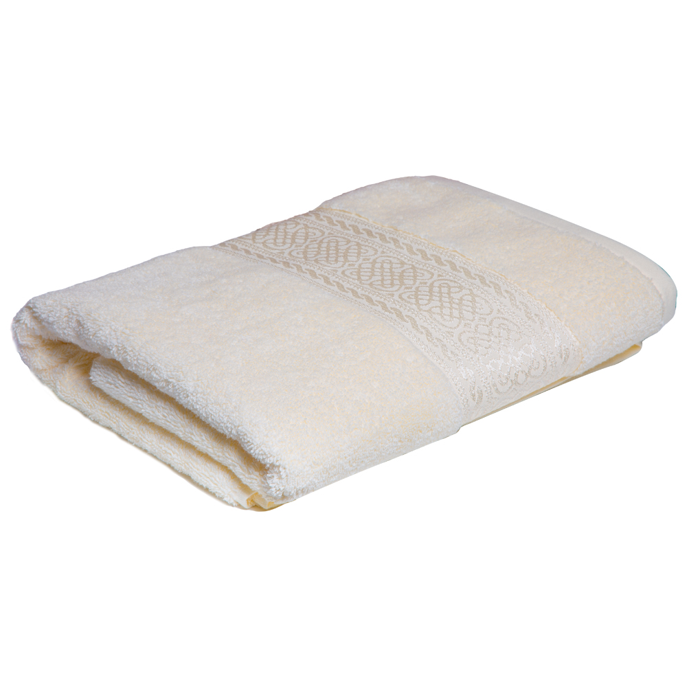 Arabes Bath Towel: (70x140)cm, Ivory