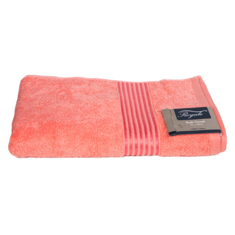 Royale : Plain Bath Towel : (70×140)cm, Peach 1