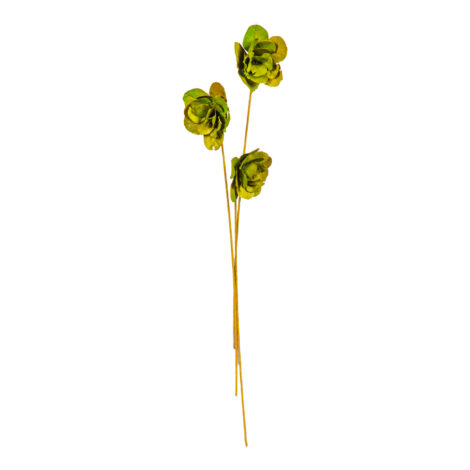 Winston: Decoration: Hand Made Flower, 3pcs Bunch, Green 1