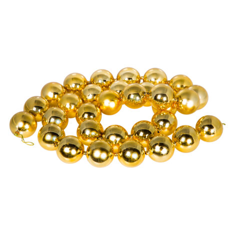 X’Mas Decoration Beaded Chain, Shiny Gold 1