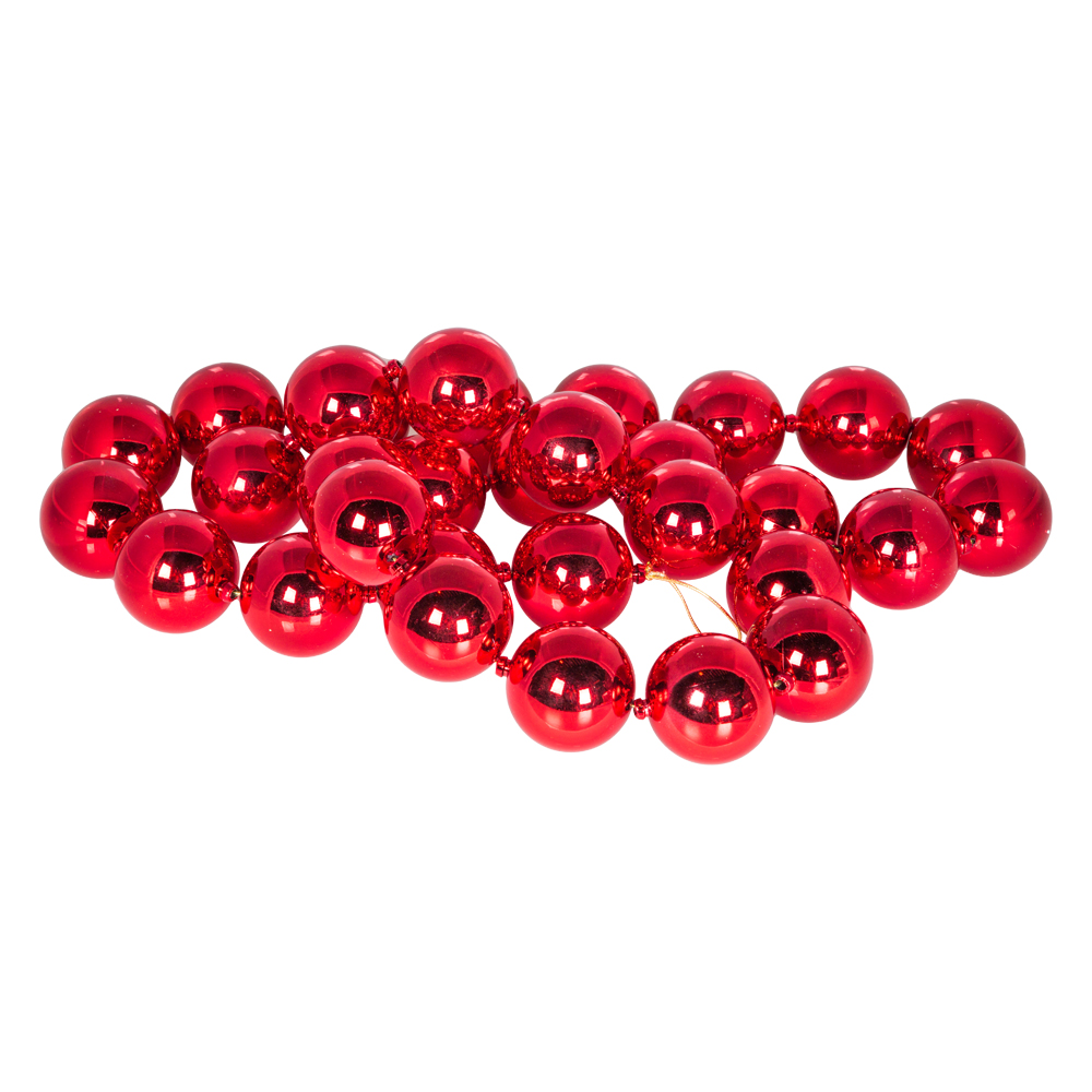 X’Mas Decoration Beaded Chain, Shiny Red 1