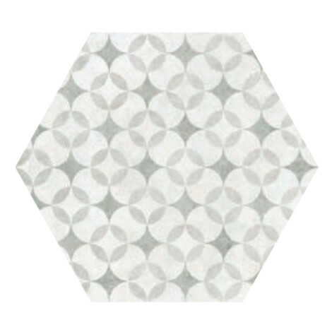 Atrium Hex Alpha Mix-Perla: Matt Porcelain Tile (25.8×29