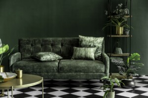 Modern sofa, indoor, living, room, cushion