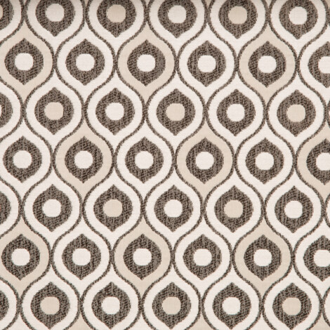 F-Laurena IV Collection Brown/Cream Ogee Furnishing Fabric 1