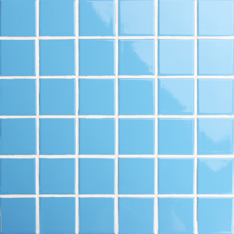 3521: Porcelain Mosaic Tile: (30.6x30.6)cm,  Glossy Blue