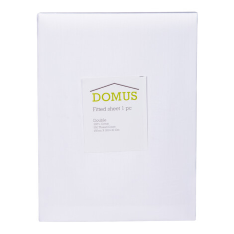 Domus: Fitted Double Bed Sheet, 250T 100% 1