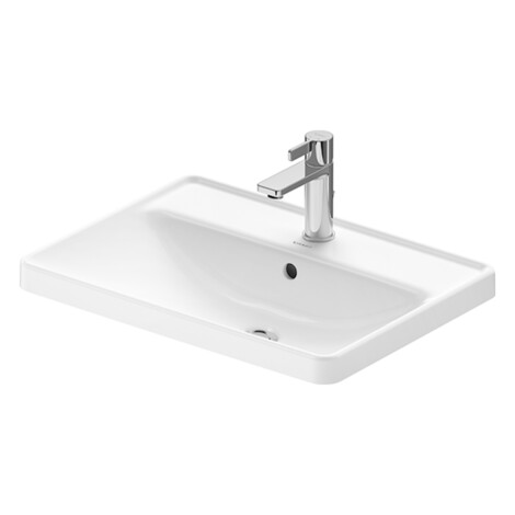 D-Neo: Counter Top Basin 1 Tap Hole And Overflow; 60cm, White 1