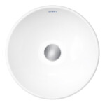 D-Neo: Round Wash Bowl + Fixings; 40cm, White