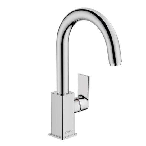 Vernis Shape 210: Single Lever Basin Mixer With Swivel Spout, Chrome Plated 1