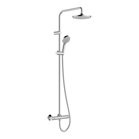 Vernis Blend 200: Shower Pipe With Shower Thermostat; 1-Jet, Chrome Plated 1