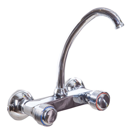 Delta Sink Mixer: Wall Type, Chrome Plated 1