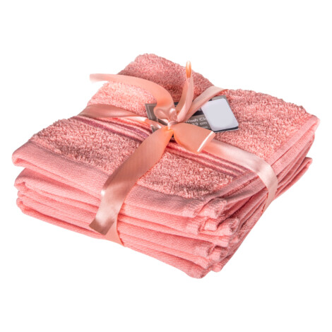 Bath Towel Set , 4pc Plain 550GMS, Peach