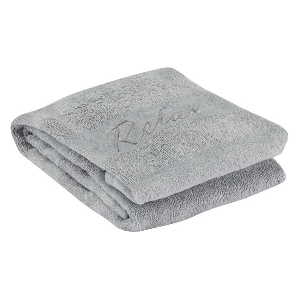 Emily Hand Towel, Cotton: (40×80)cm, Grey
 1