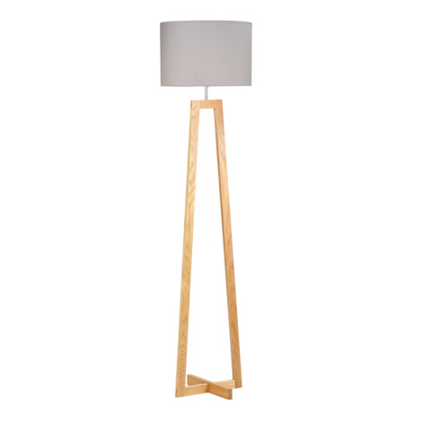 Domus: Wood Floor Lamp; 60W, E27x1, Grey 1