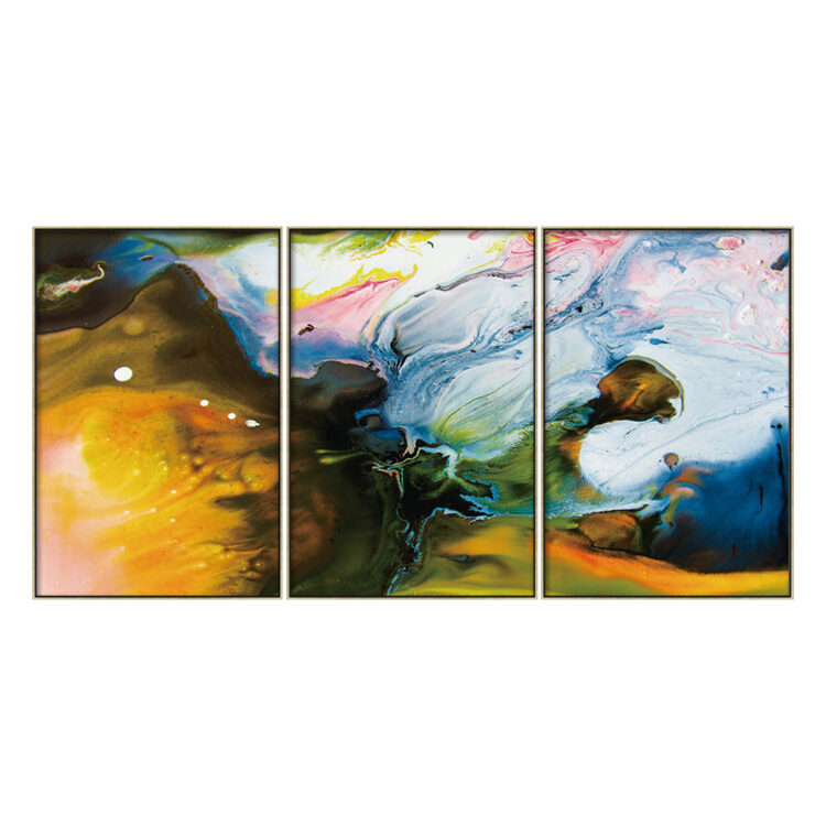 Colorful Splash Canvas Painting Set: 3pc, (90x60)cm