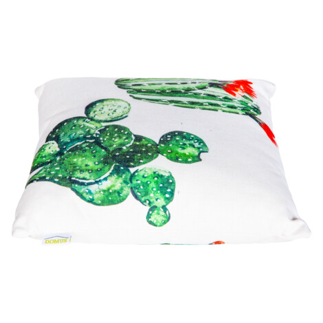 Domus: Cactus Outdoor Pillow; (45x45)cm, Green/White