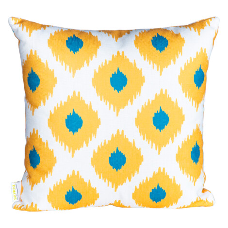 Domus: Diamond Design Outdoor Pillow; (45×45)cm, Yellow/Blue/White 1