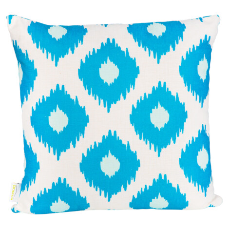 Domus: Diamond Shape Outdoor Pillow; (45×45)cm, Blue/White 1