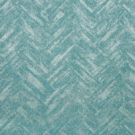 Laurena Arezo Collection: DDECOR Textured Chevron Patterned Furnishing Fabric, 280cm, Teal Blue