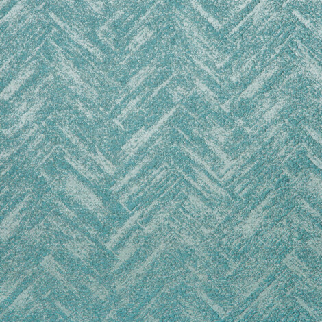 Laurena Arezo Collection: DDECOR Textured Chevron Patterned Furnishing Fabric, 280cm, Teal Blue 1