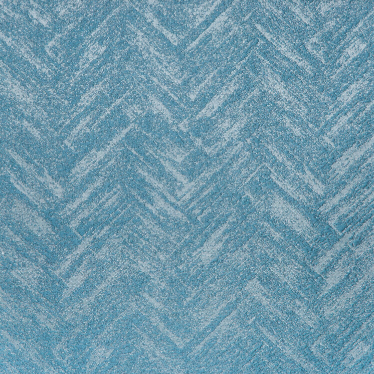 Laurena Arezo Collection: DDECOR Textured Chevron Patterned Furnishing Fabric, 280cm, Blue/Grey