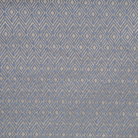 F-Laurena IV Collection: DDecor Diamond Shaped Textured Furnishing Fabric; 280cm, Golden Blue 1