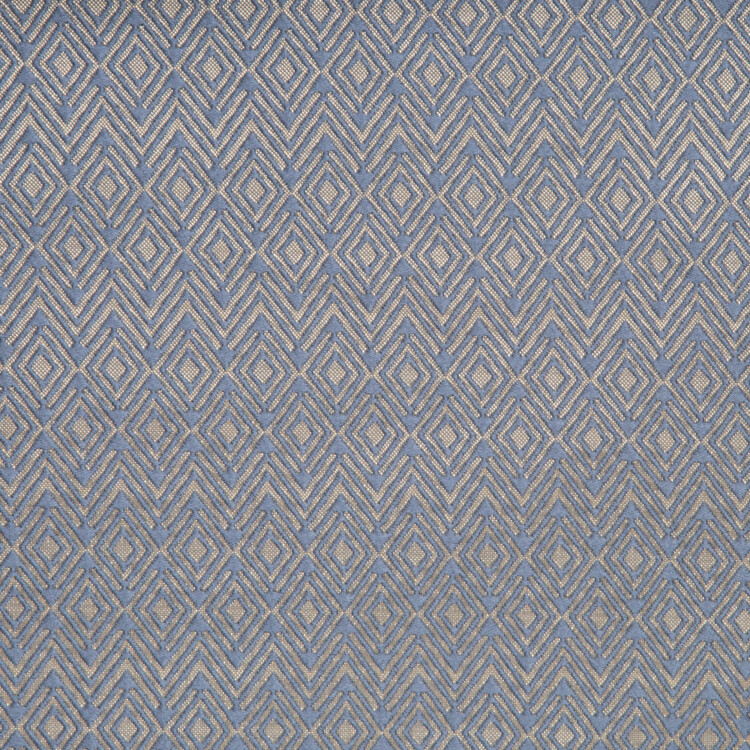 F-Laurena IV Collection: DDecor Diamond Shaped Textured Furnishing Fabric; 280cm, Golden Blue