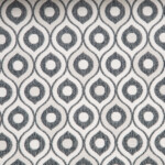 F-Laurena IV Collection: DDecor Ogee Textured Pattern Furnishing Fabric; 280cm, Grey/White