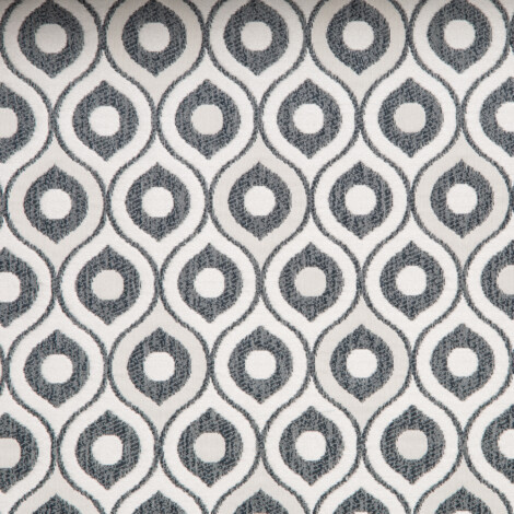F-Laurena IV Collection: DDecor Ogee Textured Pattern Furnishing Fabric; 280cm, Grey/White 1