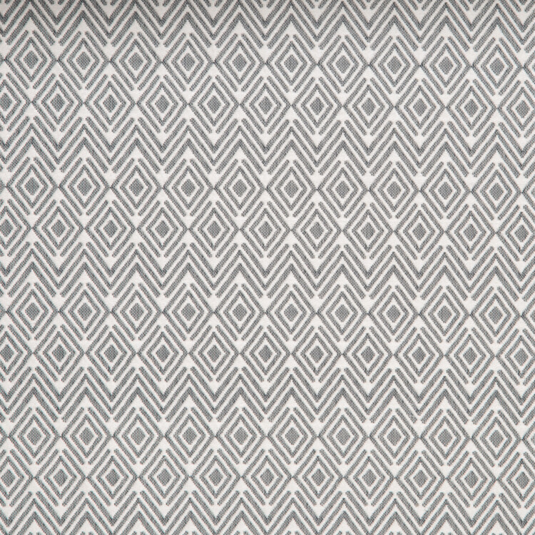 F-Laurena IV Collection: DDecor Diamond Shaped Textured Furnishing Fabric; 280cm, Grey/White