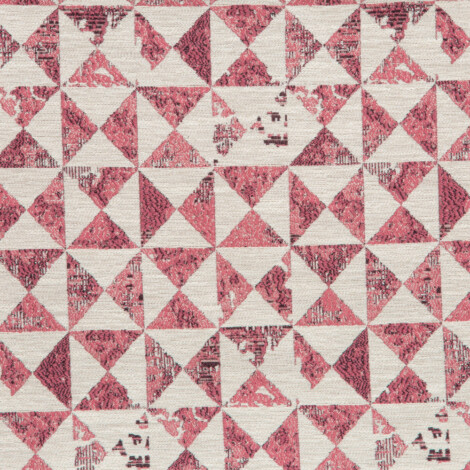 Spartan II Collection: Magenta Triangle Motifs Furnishing Fabric, 280cm 1