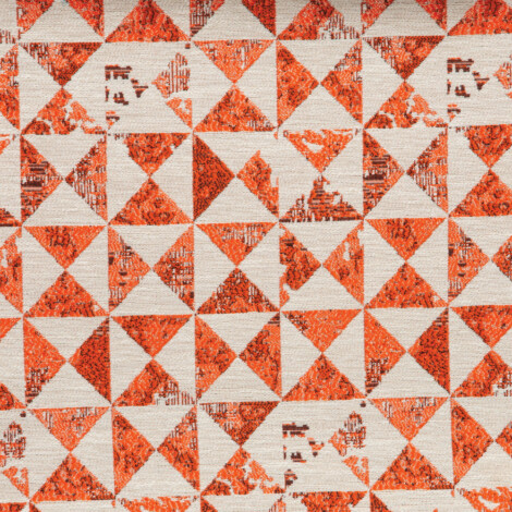 Spartan II Collection: Orange Triangular Motifs Furnishing Fabric, 280cm 1