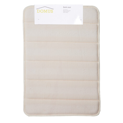 Domus: Coral Fleece Memory Foam Bath Mat: (60×40)cm, Cream 1
