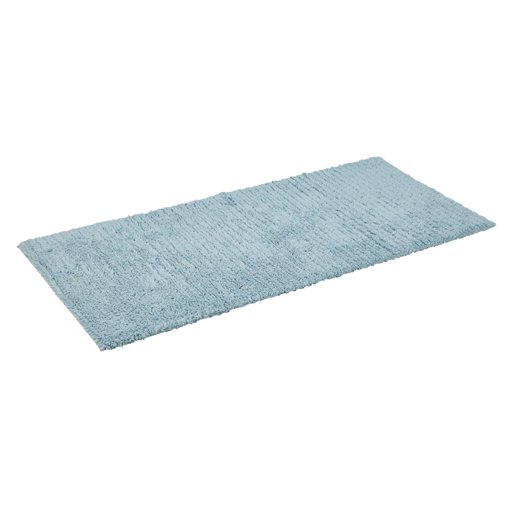Prama Long Cotton Bath Mat; (50x120)cm, Sky Blue