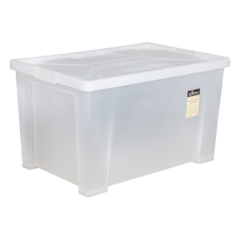 White A3 Multi Purpose Storage Box With Lid-55Lts