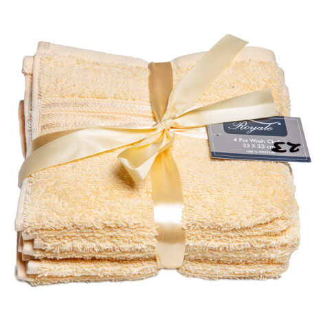 Bath Towel Set; 4Pcs Plain 550GMS, Gold