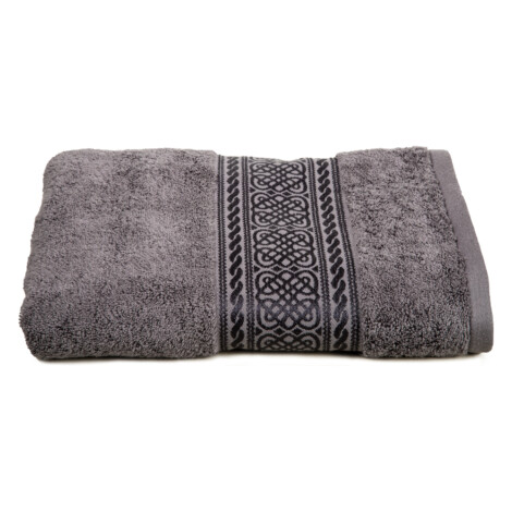 Arabes Bath Towel: (70×140)cm, Grey 1