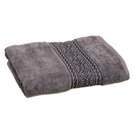 Arabes Bath Towel: (70x140)cm, Grey