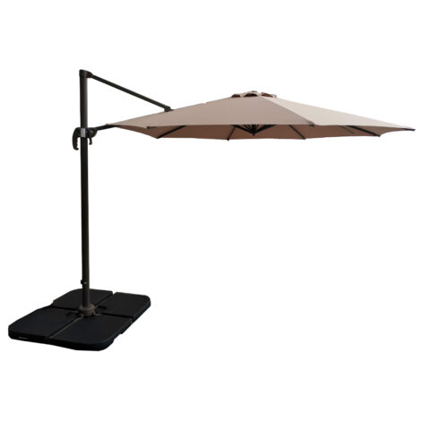 Garden Furniture: Mini Roma Cantilever Umbrella with a Base; Single layer 1