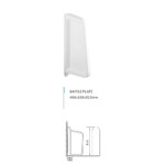 Tapis: Ceramic Urinal Divider With Installation Kit, White