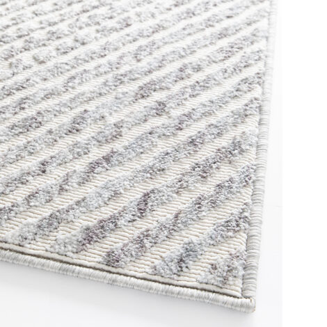 Balta: Re-Mix Carpet Rug; (80x150)cm, White/ light Grey