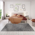 Balta: Re-Mix Carpet Rug; (80x150)cm, Black Grey/White