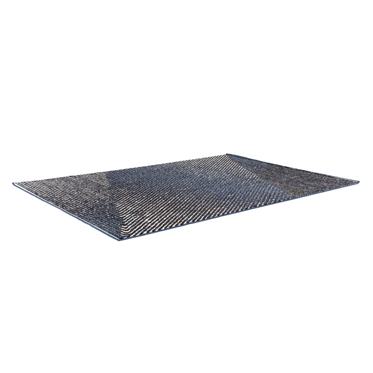 Balta: Re-Mix Carpet Rug; (80x150)cm, Blue Grey/White