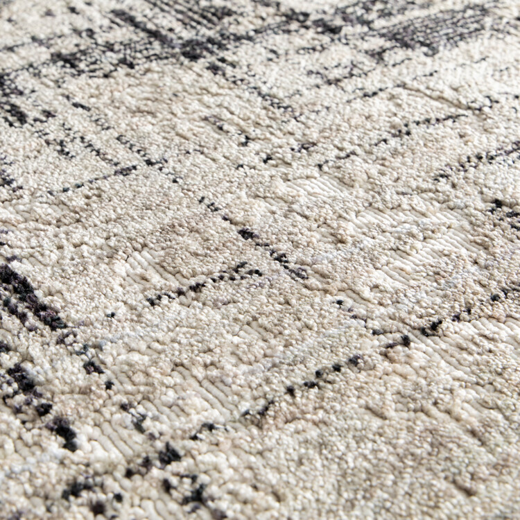 Balta: Re-Mix Carpet Rug; (80x150)cm, Cream/Grey