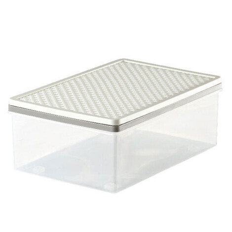 Saan Multi Purpose Storage Box With Lid, White/SoftGrey/Cream 1