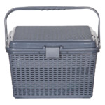 Royal Storage Basket With Lid And Handle- Large, Grey