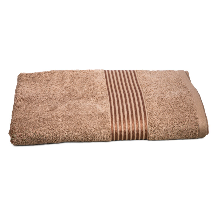 Beach Towel, Striped: (81x163)cm, Brown